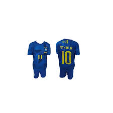 Primeiramente usando camisas brancas, cor que foi aposentada após a derrota na copa de 1950, e depois usando a tradicional cor canarinho. Kit Novo Conjunto Uniforme Selecao Brasileira Neymar Azul Short E Camisa Shopee Brasil