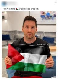 Lionel messi is an argentine professional footballer who plays as a forward for spanish club fc barcelona and the argentina national team. This Photo Of Lionel Messi Holding The Palestinian National Flag Is An Edited One Factly