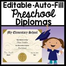 Some of these preschool graduation certificate templates are created on a powerpoint background. Preschool Diploma Template Worksheets Teaching Resources Tpt