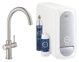 Designed to become the perfect complement for your kitchen. Grohe 31455dc1 Blue Home Sink Tap With Water Filter System Super Steel Vieffetrade