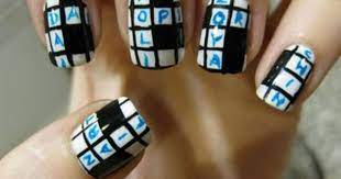 Two Of My Favorite Things Crossword Puzzles And Nail Art Nails Nail Art Nail Art Designs