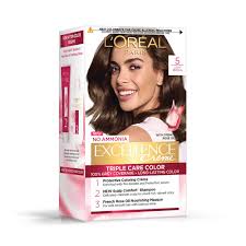 Since gray hairs have lost their natural pigment, they soak up dyes more steadily. Buy L Oreal Paris Excellence Creme Hair Color 5 Light Brown Natural Brown 72ml 100g Online At Low Prices In India Amazon In