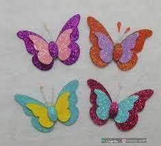 Aprende Como Hacer Estas Hermosas Mariposas De Foami Mimundomanual Butterfly Crafts Felt Crafts Crafts