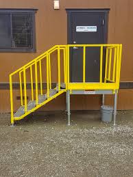 To learn more about us and our products, you can browse our collections, read about our story, or contact us directly to get started designing custom stairs & railings for your home. Portable Stairs For Work Trailers And Temporary Buildings Erectastep