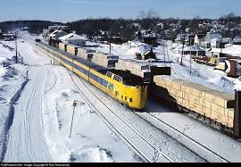 Via S Eastbound Turbo Is Gliding Through The Brockville Train Station Without Stopping As A Canadian National Fr Train Canadian Pacific Railway Railroad Photos