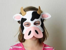 Cow Felt Mask By Juliemariekids On Etsy 12 50 Korova