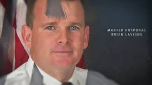 Fallen Master Corporal Brian LaVigne escorted by deputies