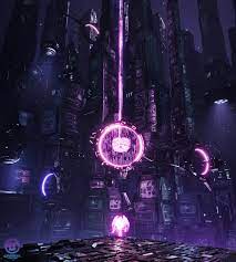 Artstation Scifi Cyber City Au Au Cyberpunk City Retro Futurism Dark Landscape
