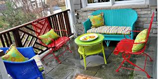 Wicker And Wrought Iron Patio Furniture Makeover Colorful Patio Furniture Patio Furniture Makeover Colorful Patio