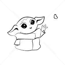 Super Cute Baby Yoda Catching Butterfly Svg Png Ai Eps Editable Vector Digital File Download V2 1 Cricut Clipart Disney Star Wars Butterflies Svg Yoda Drawing Easy Cartoon Drawings