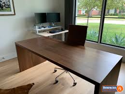 Dallas office furniture solutions, dallas desk, serving the north texas, fort worth, and dallas dallas desk offers all your new and used office furniture needs. New Waterfall Walnut Office Desk Finishing Dallas Texas