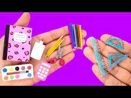 8 Diy Miniature School Supplies How To Make Miniature School Supplies Youtube Miniature School School Diy Diy School Supplies