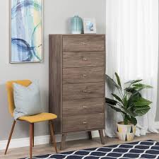 A chest of drawers is an essential part of bedroom furniture. 6 Drawer Milo Mid Century Modern Tall Chest Drifted Gray Prepac Target