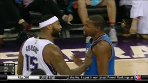 Warriors forward kevin durant, who suffered a strained right calf in game 5 of the western conference semifinals against the houston rockets on. Demarcus Cousins Kevin Durant Get Into It