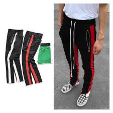 Green Track Pants With Red Stripe Quality Assurance Protein Burger Com
