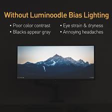 Luminoodle Bias Lighting Tv Backlight Strip 6000k Usb Powered Led Ambient Light To Reduce Eye Strain Improve Co Bias Lighting Usb Led Light Strip Tv Backlight