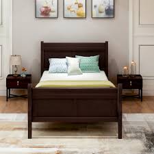 Atlienjust bought this bed frame in the twin size for my daughter. Alcott Hill Wood Platform Bed Twin Bed Frame Mattress Foundation Sleigh Bed With Headboard Footboard Wood Slat Support Wayfair