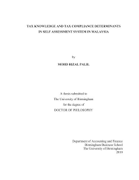The ever increasing need for a representative statistical sample in. Tax Knowledge And Tax Compliance Determinants In Self Assessment