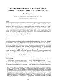 Teori benturan antar negara demokrasi. Pdf Hukum Internasional Sebagai Instrumen Politik Beberapa Pengalaman Indonesia Sebagai Studi Kasus