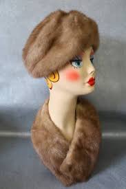 Vintage Mink Gimbels Fur Hat And Stole/collar