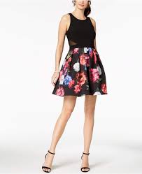 Xscape Evenings Floral Print Fit Flare Dress Regular Petite Sizes Fit And Flare Cocktail Dress Fit Flare Dress Flare Dress