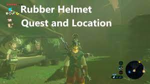 Rubber Helmet Location and Quest - The Legend of Zelda Breath of the Wild -  YouTube