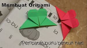 Rugi makanya kalau kamu nggak memanfaatkannya dengan maksimal. Cara Membuat Origami Pembatas Buku Bentuk Hati Youtube