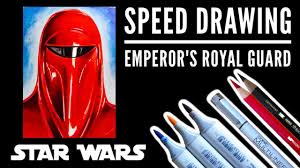 Imperial guard star wars drawing. Star Wars Speed Drawing Sketch Card Emperor S Royal Guard Youtube