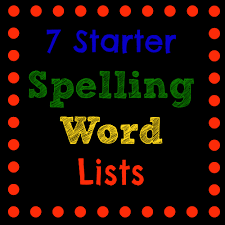 7 Starter Spelling Word Lists