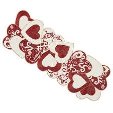 Beaded Hearts Table Runner Valentine Table Runner Table Runners Runner