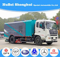 China Brand Dongfeng Road Sweeper Cleaning Truck 9m3 Water Tank Road Clean  Sweeper Truck Vacuum Clean Sweeper Truck Sweeper Clean Truck