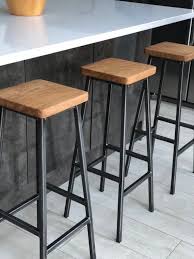 Bertie Fouroaks Steel Frame Industrial Bar Stool With Square Etsy In 2020 Industrial Bar Stools Kitchen Island Chairs Modern Metal Furniture