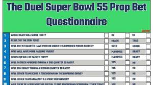 Best Printable Super Bowl Prop Bet Sheet 2021 For Your Super Bowl 55 Party Super bowl prop bets are a fun and popular way to wager on the super bowl, but what is a super bowl prop bet? best printable super bowl prop bet