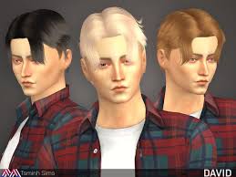 Tsminhsims David Hair 22 David Hair Sims 4 Hair Male Sims Hair