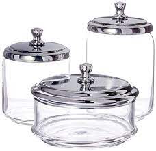 Or does your style lean in a more traditional direction? Bathroom Vanity Glass Apothecary Jars For Cotton Balls Swabs Cosmetic Pads Glass Apothecary Jars Glass Bathroom Apothecary Jars