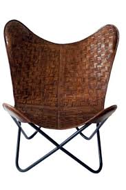 Classic Retro Butterfly Chair Iron Stand And Leather Cover Indoor Outdoor Chair In 2020 Butterfly Chair Indoor Outdoor Chair Outdoor Chairs