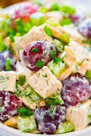 Creamy Skinny Greek Yogurt Chicken Salad With Dill Grapes Celery And Almonds Thi Greek Yogurt Chicken Salad Arby S Chicken Salad Recipe Yogurt Chicken Salad