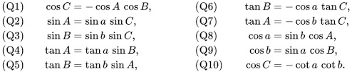 Remember that each fraction in the sine rule formula should contain a side and its opposite angle. Spherical Trigonometry Wikipedia