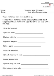 Mixed Up Sentences 1 Worksheet Literacy Worksheets Writing Sentences Worksheets Literacy
