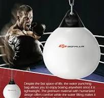 Goplus 18'' 110Lbs Heavy Water Filled Punching Aqua Training Boxing Bag  Home Gym Hook White