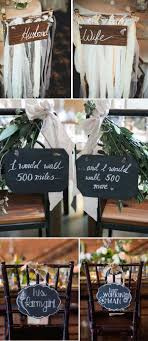 30 Awesome Wedding Sign Decor Ideas For Bride Groom Chairs Bride Groom Chairs Wedding Sign Decor Wedding Chair Decorations