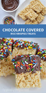 Chocolate Dipped Rice Krispies Treats Typically Simple Chocolate Rice Krispie Treats Chocolate Covered Treats Chocolate Rice Crispy Treats