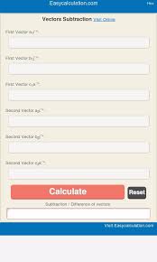 Vector subtraction calculator, vectors difference. Vector Subtraction Calculator For Android Apk Download