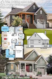 Plan 21488dr Bungalow With Twin Porches In 2021 Porch House Plans Model House Plan Sims House Plans