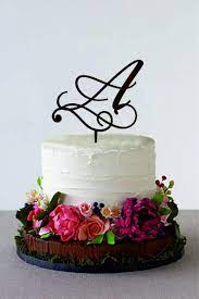 Initial Cake Topper Letter A Wedding Cake Toppers Personalised Wedding Cake Toppers Wooden Cake Toppers Gold Cake Topper Sivler Cake Topper Torte Minitorta Idee Torta
