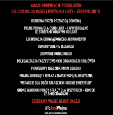 Dziś zorganizowali manifestację, która ponieważ tzw. Strajk Kobiet Chce Likwidacji Abonamentu Rtv I Odpartyjnienia Telewizji