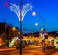 Christmas Decoration 2D LED Pole Mounted Street Motif Lights ...