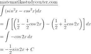 Metode ini digunakan ketika proses pengintegralan tidak bisa diselesaikan dengan teorema dasar integral. Integral Trigonometri Un Matematika Sma Matematika Study Center