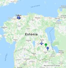 Physical map of estonia showing major cities, terrain, national parks, rivers, and surrounding countries with international borders and outline maps. Where Is Estonia Google My Maps