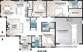 Possibly a couple chairs for tv viewing? House Plan 3 Bedrooms 2 Bathrooms Garage 3284 Cjg1 Drummond House Plans